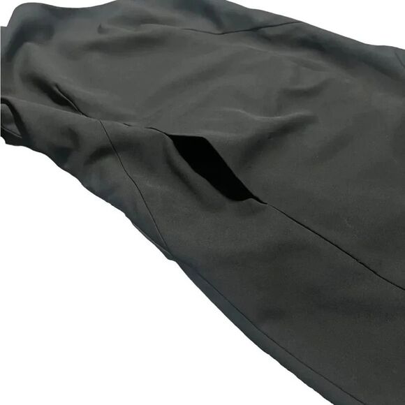 KAUFMAN FRANCO Onyx black One Sleeve mini Dress with front pockets $1195 sz 6 - Picture 7 of 9